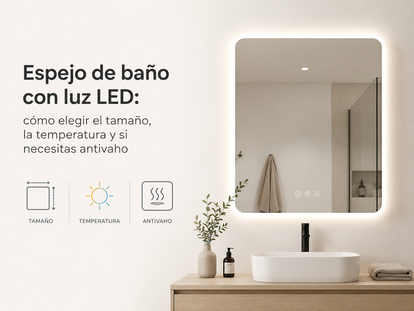 cómo elegir Espejo de baño con led
