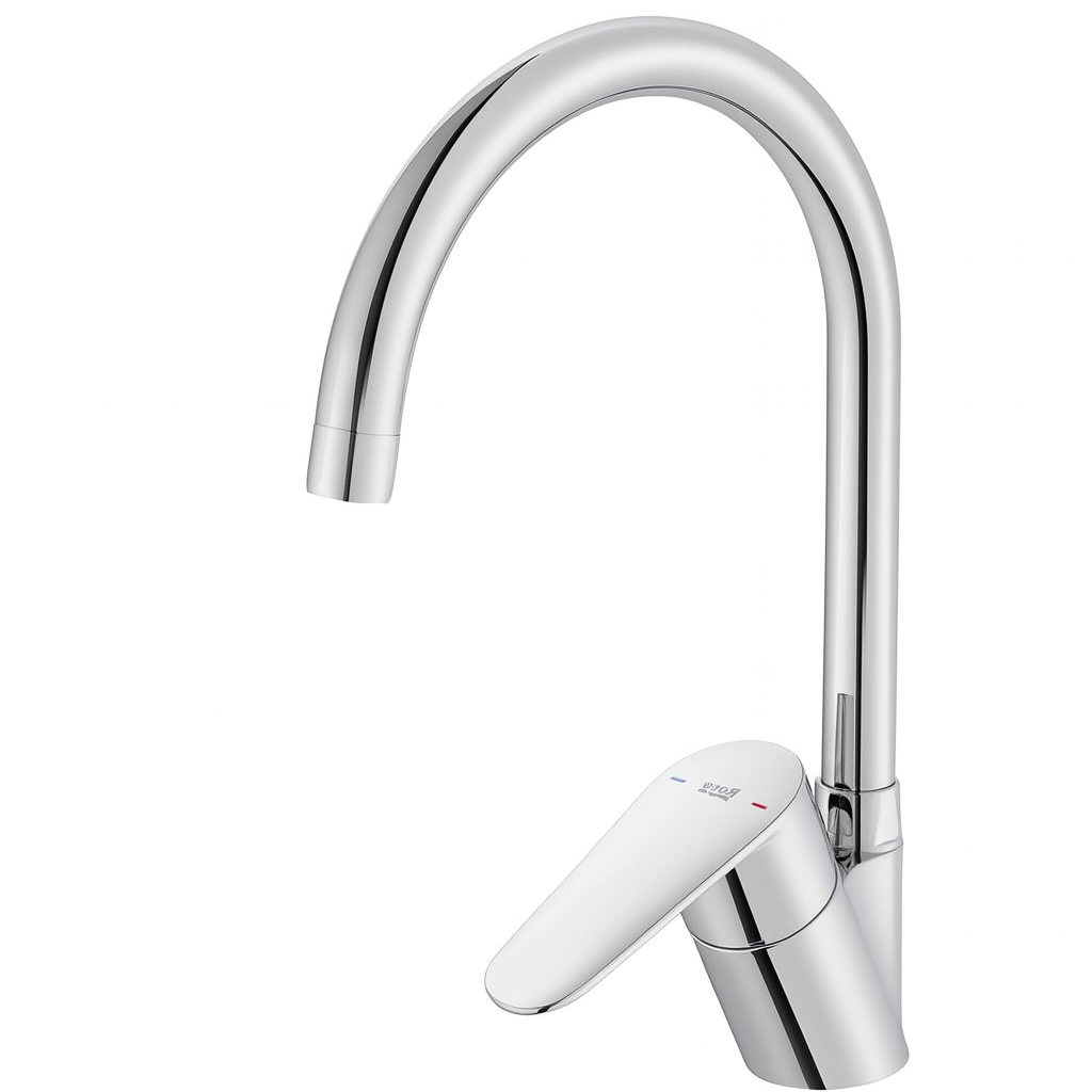 Grifo de cocina Roca Victoria Plus A5A8E4FC00 con caño alto y acabado cromado