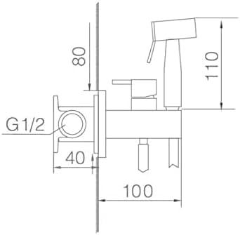 Grifo Bidé Empotrado IMEX Munich RDM001-BGM Black Gun Metal
