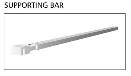 Mampara Fija Imex SCREEN PRO Cromado | Panel de Ducha con Vidrio Templado y Perfil de Aluminio