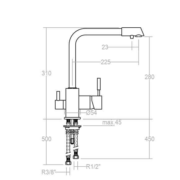 Grifo Cocina para Ósmosis Ramon Soler 7589 Cromo