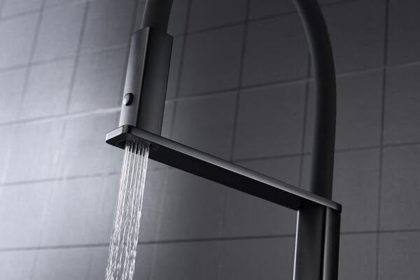 Grifo Cocina Flexible IMEX Menorca GCE019 Negro Mate