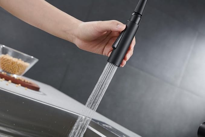 Grifo Cocina Extraíble IMEX Berna GCE026 Negro Mate