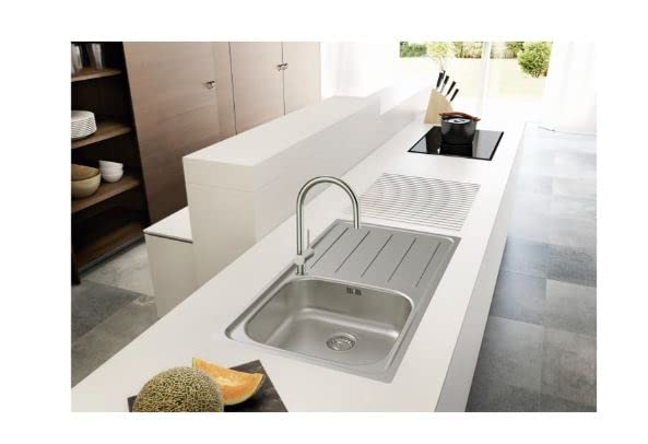 Roca A872901A01 Fregadero 2 Cubetas, Victoria 90, Acero Inox