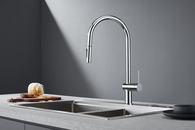 Grifo Cocina Extraíble IMEX Berna GCE026 Cromado 360° Acero Inoxidable