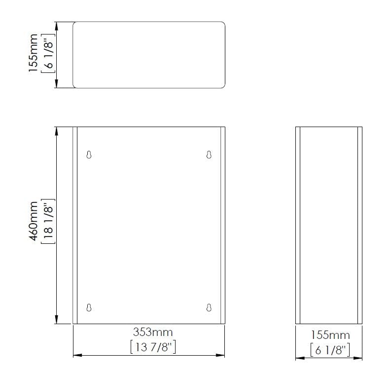 Mediclinics - Papelera Con Aro Rectangular (PPA2279)