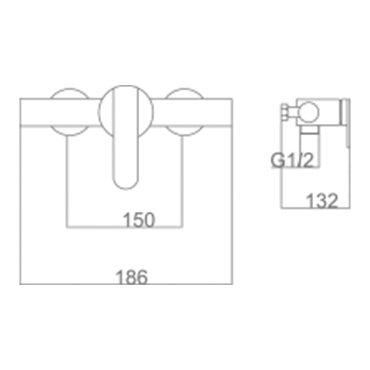 Grifo Monomando de Ducha IMEX ROMA BDR001-5 Cromado