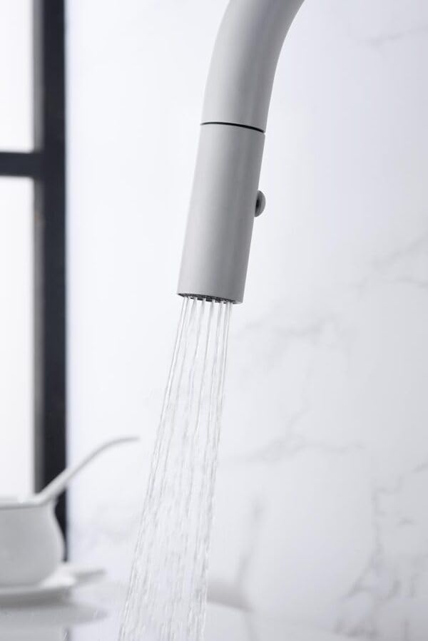 Grifo Cocina Extraíble IMEX Samoa GCE017 Blanco Mate