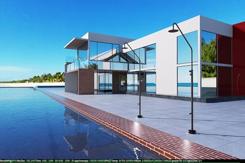 Imex - Columna de Ducha para Piscina DAKOTA | Acero Inoxidable S.316