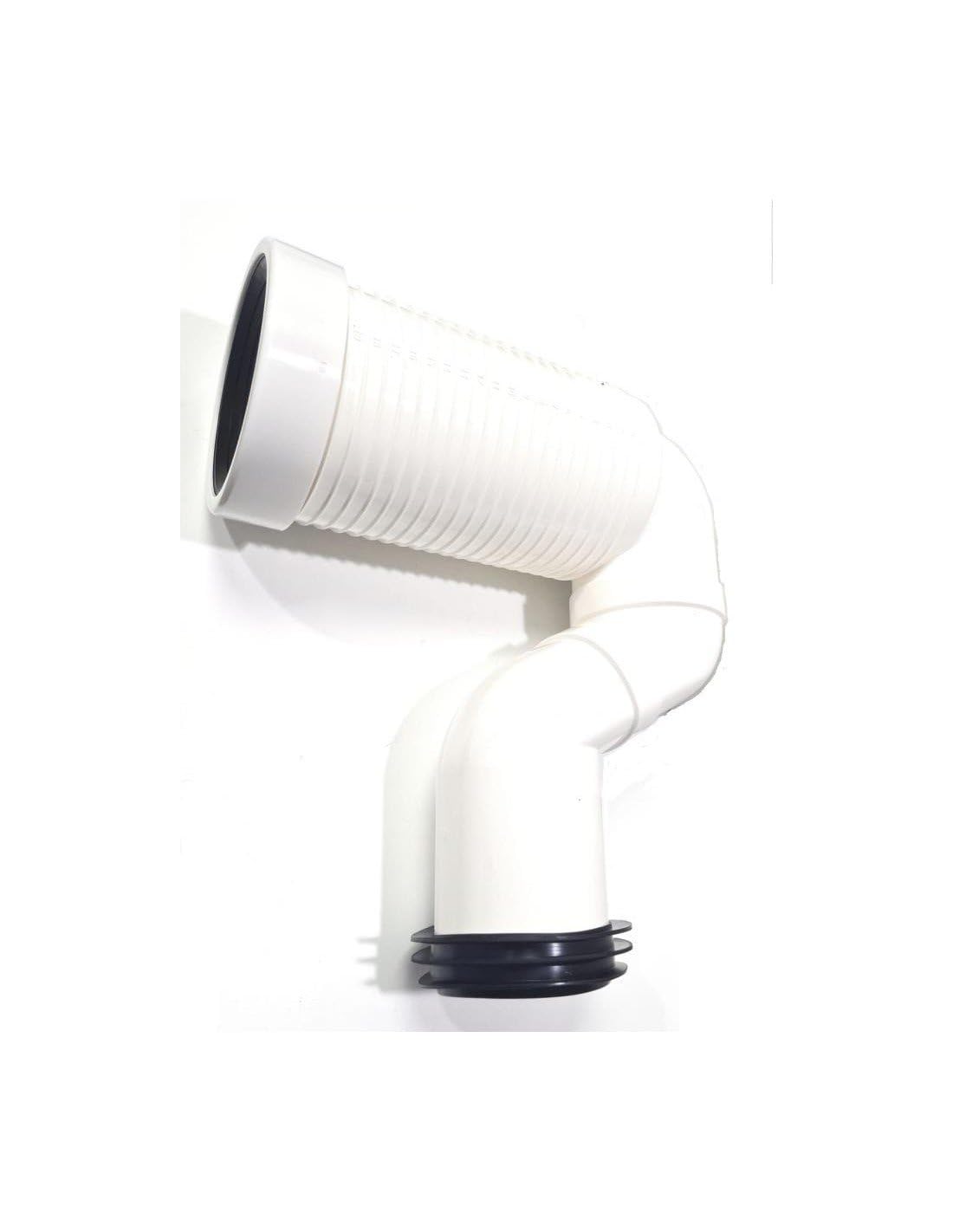 Manguito WC Acodado Recortable Dist. a Pared 21cm