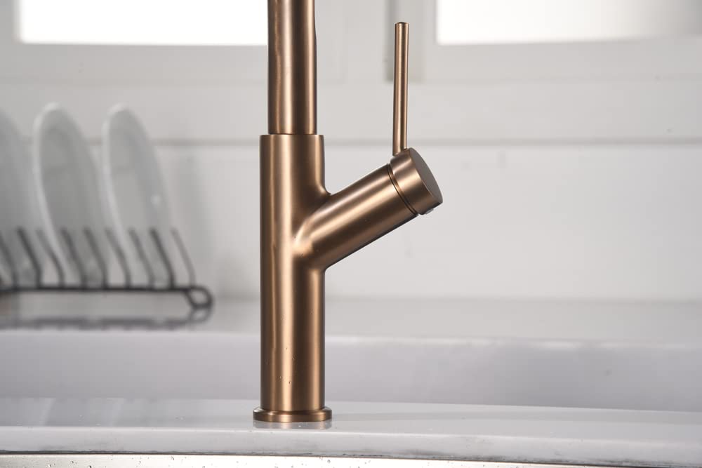 Grifo Cocina Flexible IMEX Sena BDD038-1 Oro Rosa Cepillado