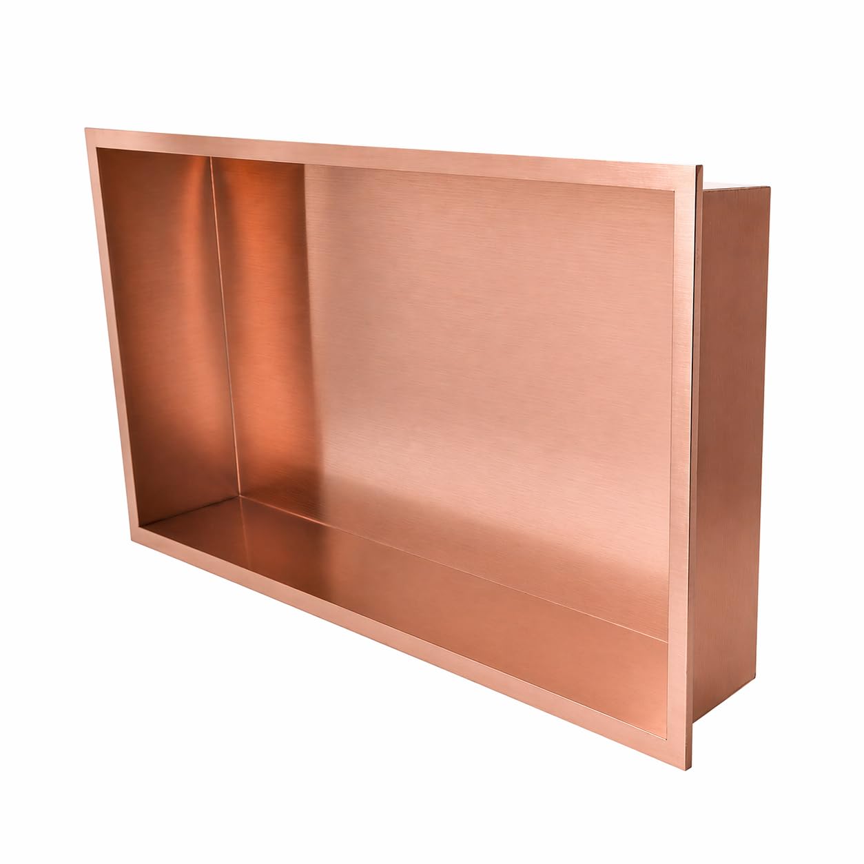 Galyon MEDIMEX - Hornacina Ducha Empotrable Horizontal Pacific HOR002 | Nicho de Baño Acero Inoxidable 304, Rectangular 63x33 cm Prof. 10 cm | 6 Acabados (Oro Rosa Cepillado)