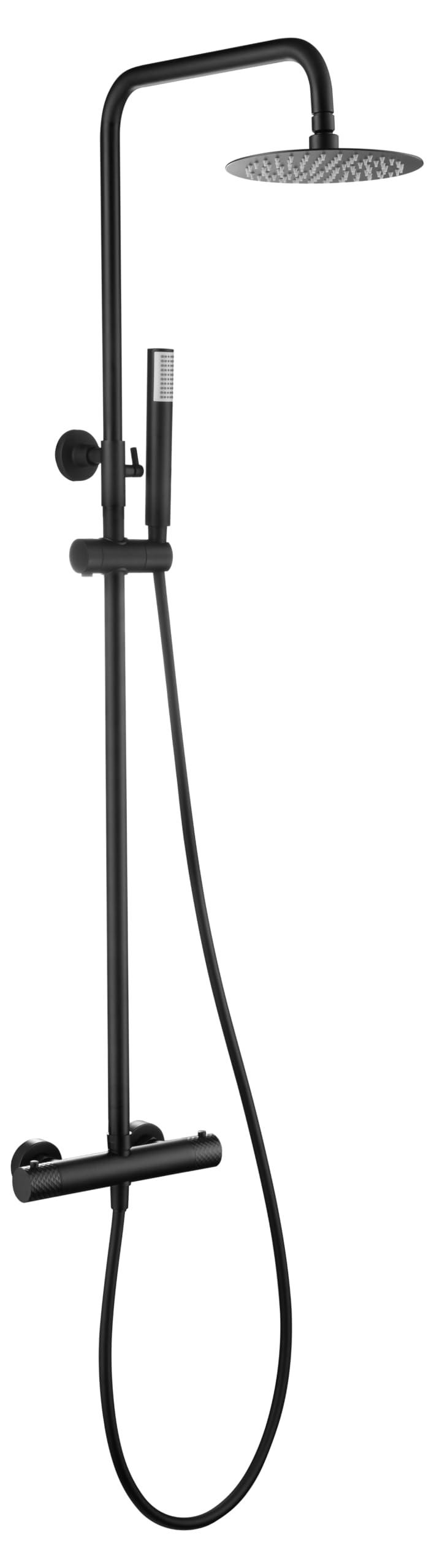 Columna de Ducha Termostática IMEX Génova BTG053 NG Negro Mate