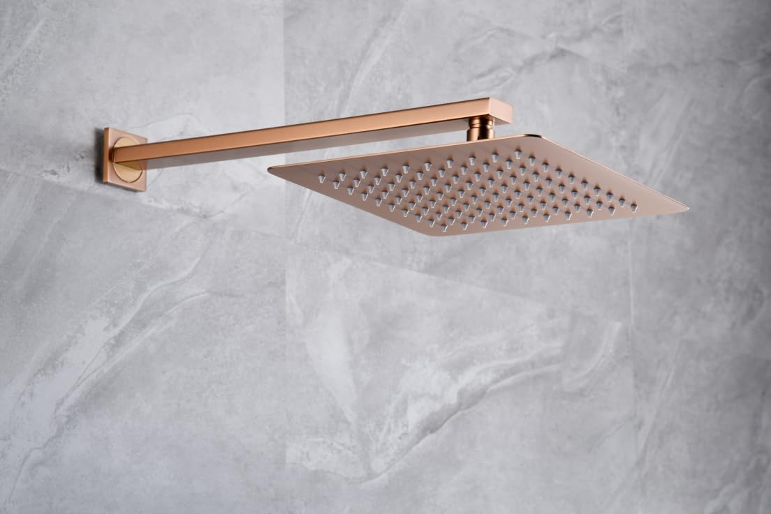 Imex - Conjunto de Ducha Monomando Empotrado Pisa GPP048/ORC | Oro rosa cepillado, Latón de alta calidad, Diseño moderno