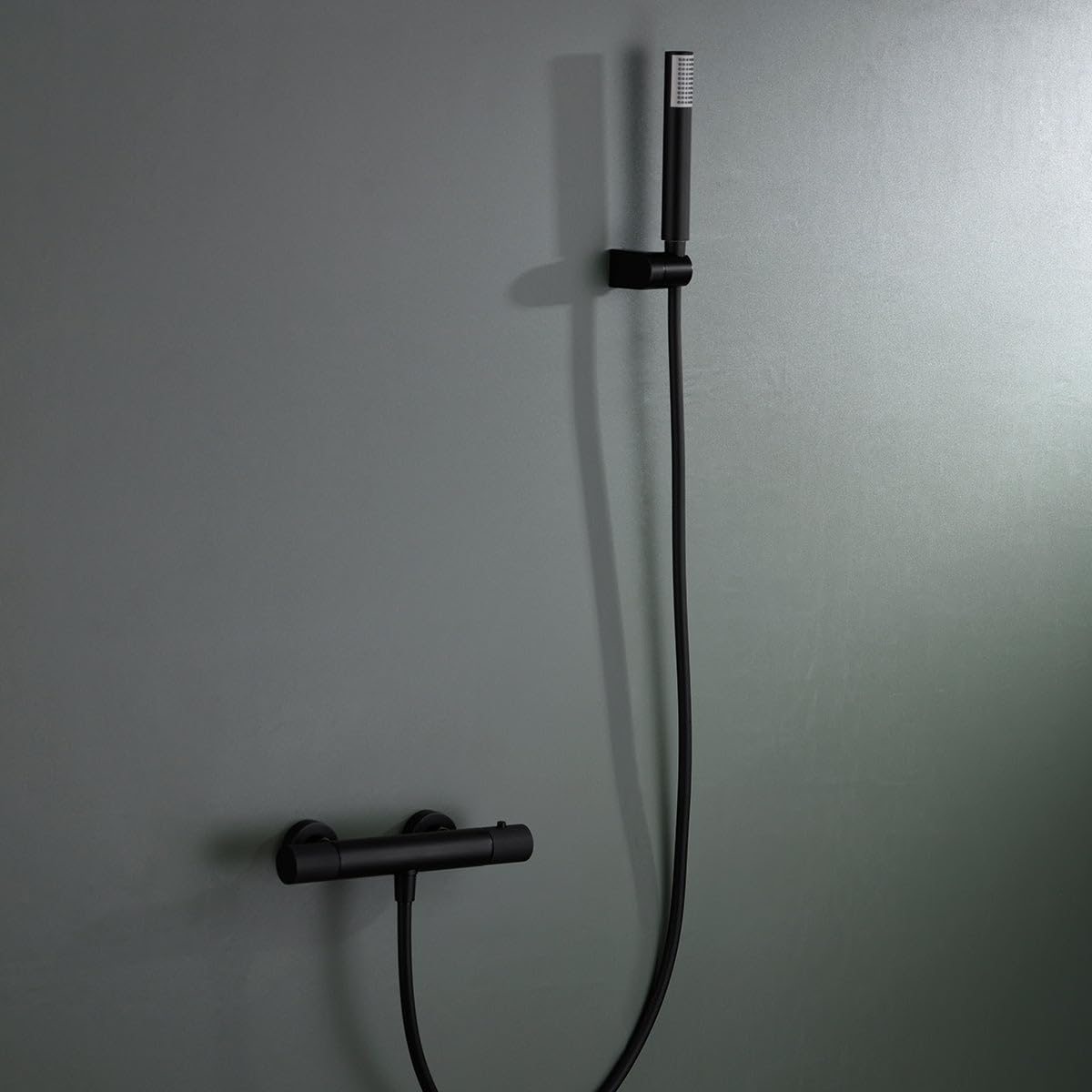 Grifo Termostático de Ducha IMEX LINE BTD038-5NG Negro Mate