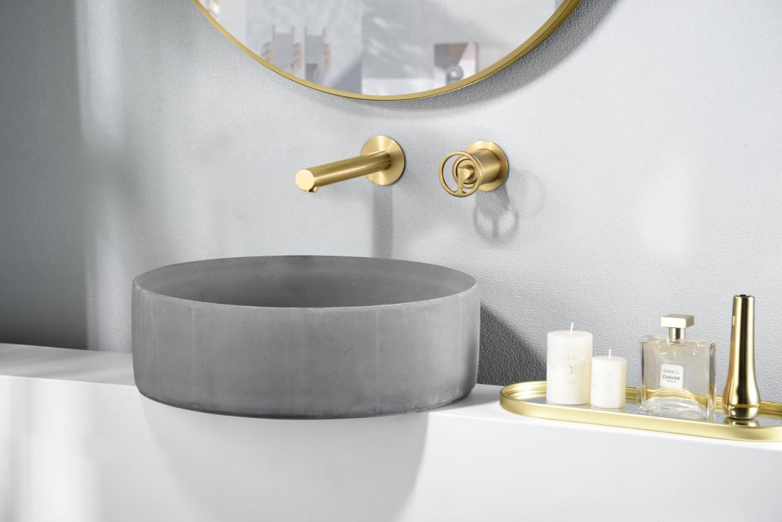 Grifo Lavabo Empotrado IMEX Olimpo GLC033/OC Oro Cepillado