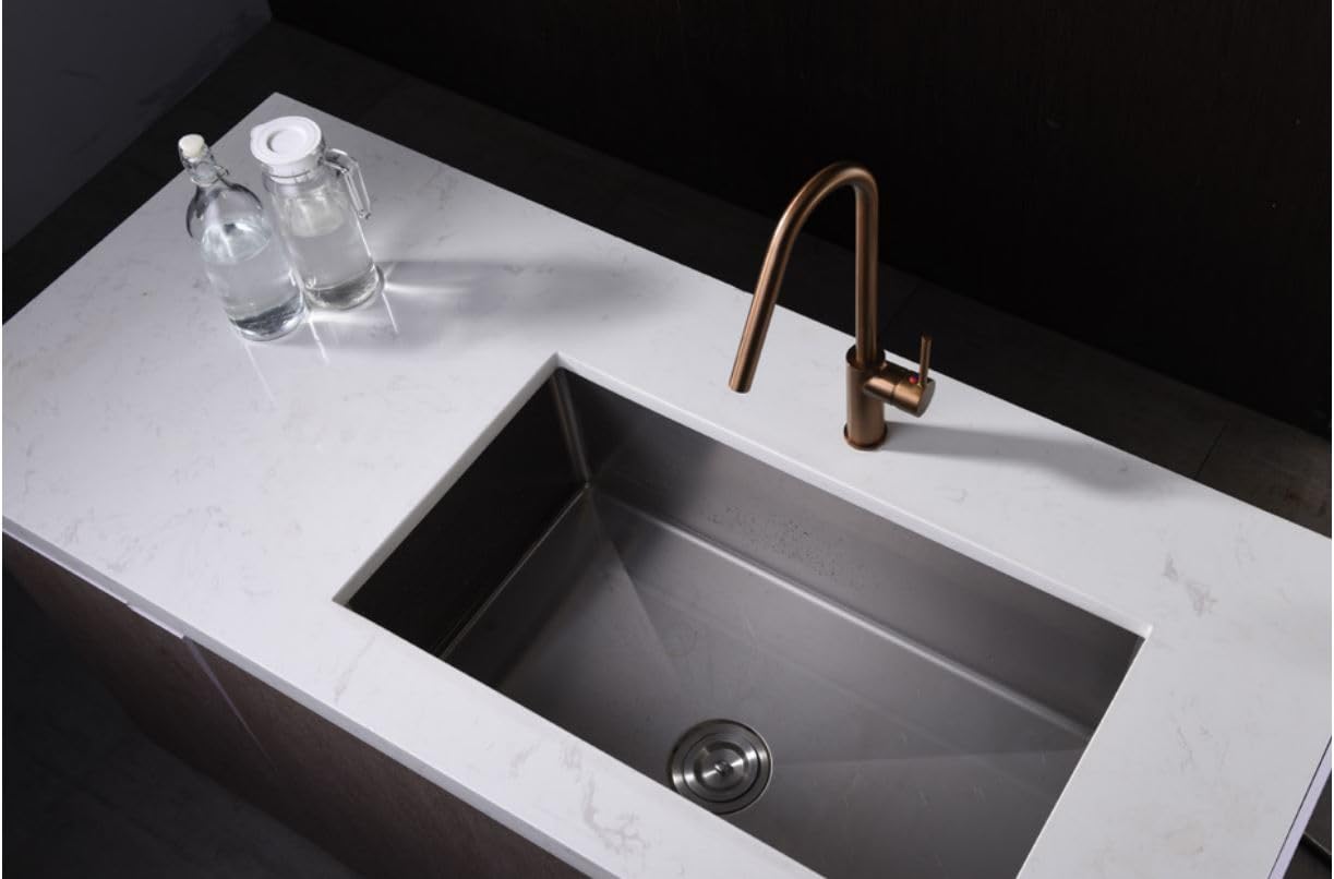 Grifo Cocina Imex Kenia GCE020 Oro Rosa Cepillado