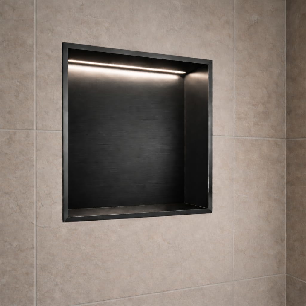 Hornacina Ducha Medimex Indic HOR004 Black Gun Metal 33x33