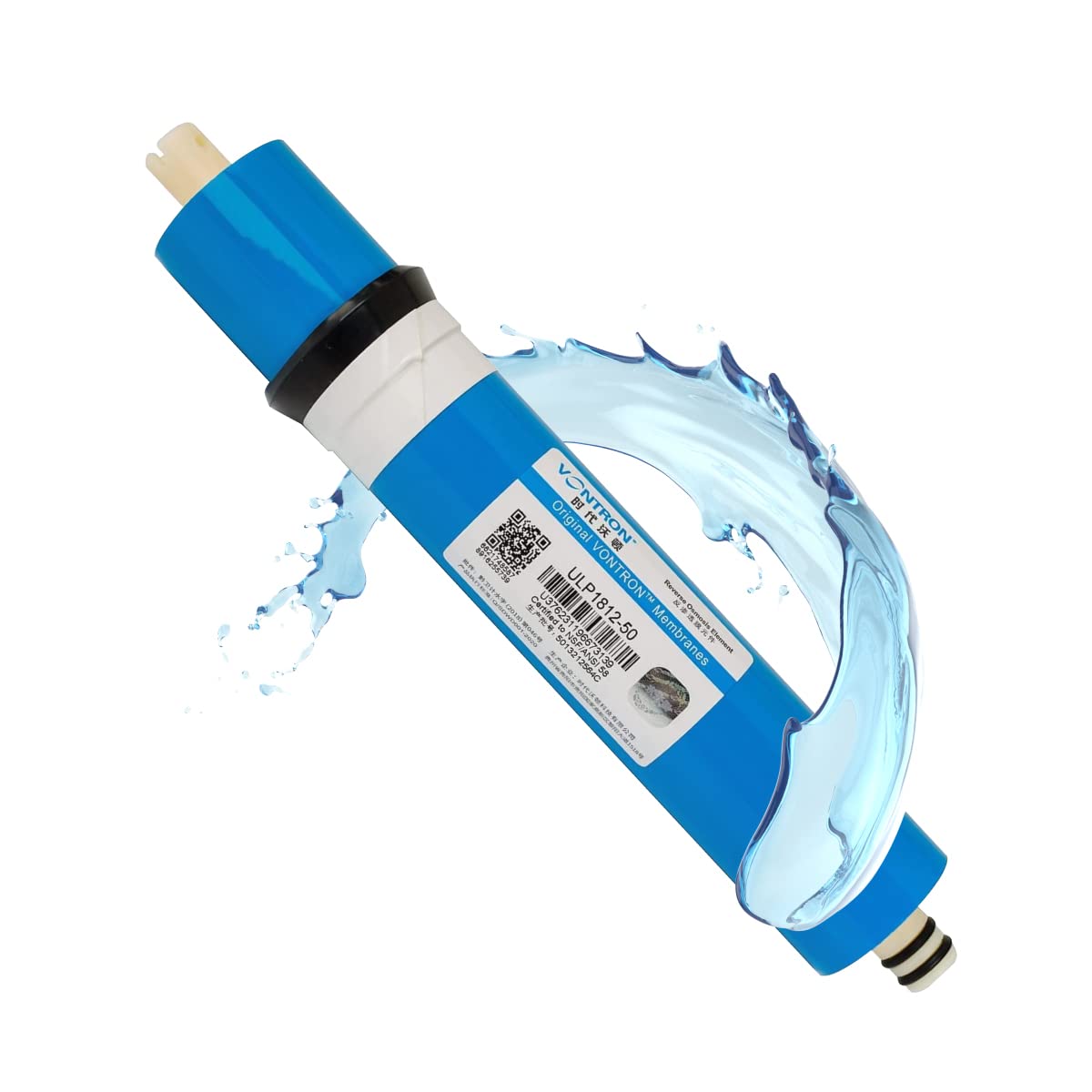 Membrana Vontron Ideal para Osmosis Inversa - 50GPD - Especial para Eliminar Sales Inorgánicas, Metales Pesados, Materia Orgánica y Materiales Químicos - Nature Water Professionals