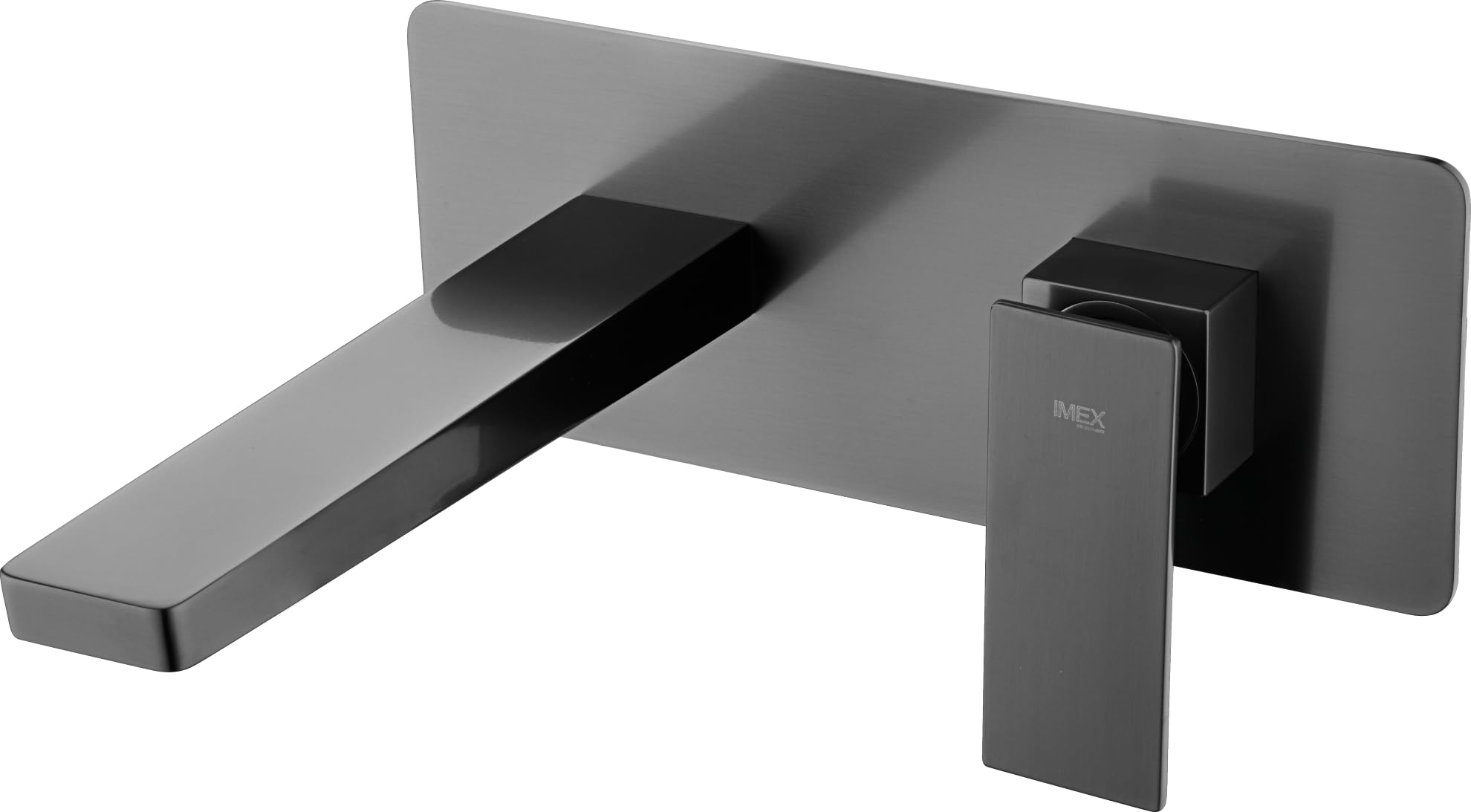 Imex - Grifo Monomando Empotrado para Lavabo Pisa GLP048/BGM | Black Gun Metal, Latón de alta calidad, Diseño moderno