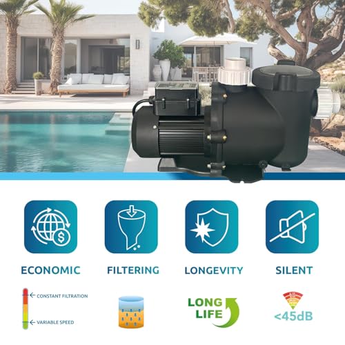 Bomba de Piscina Poolex Ondulina PF-OL15 1,5 CV | Velocidad Variable, Ultra Silenciosa