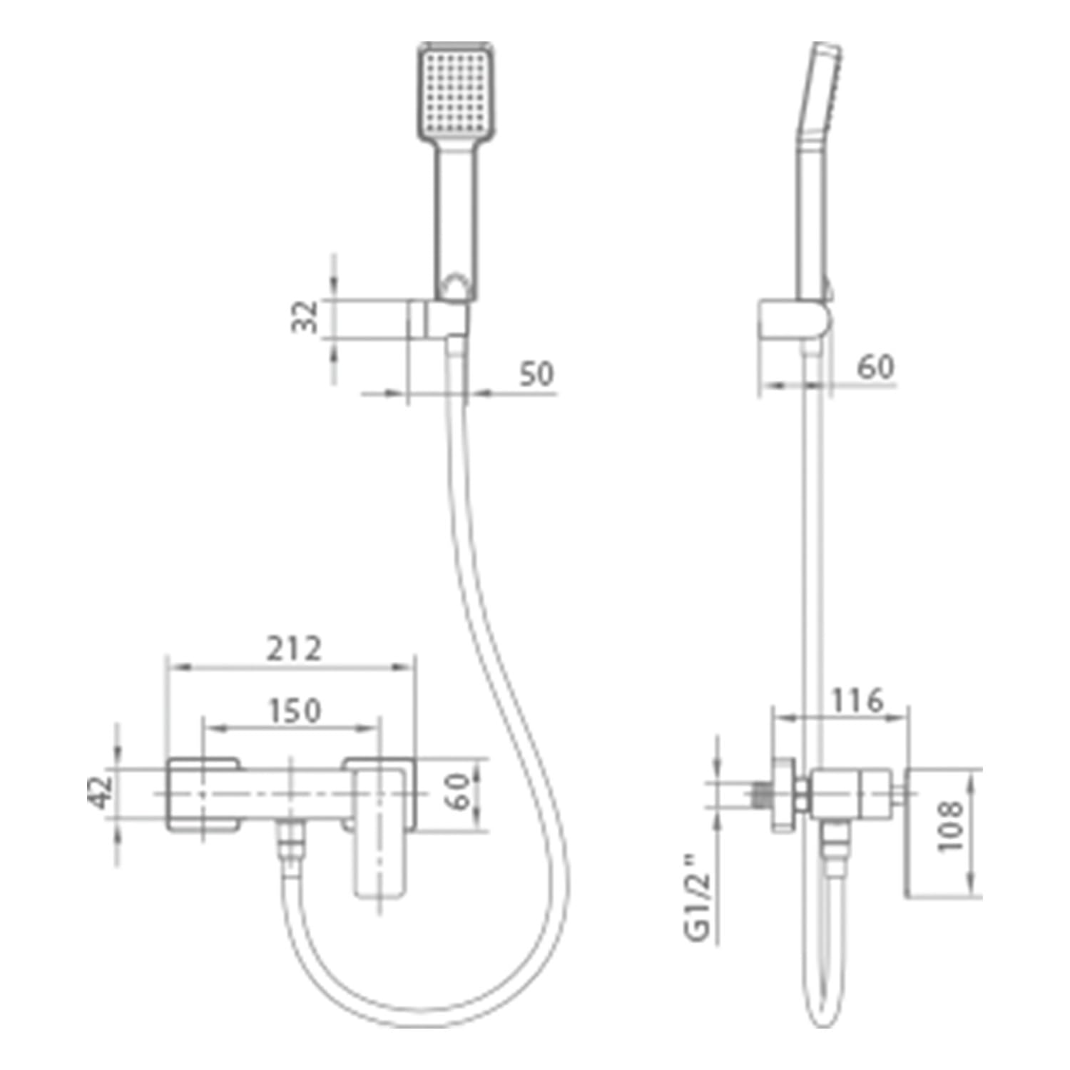 Grifo Monomando de Ducha IMEX PISA BDP048-5ORC Oro Rosa Cepillado