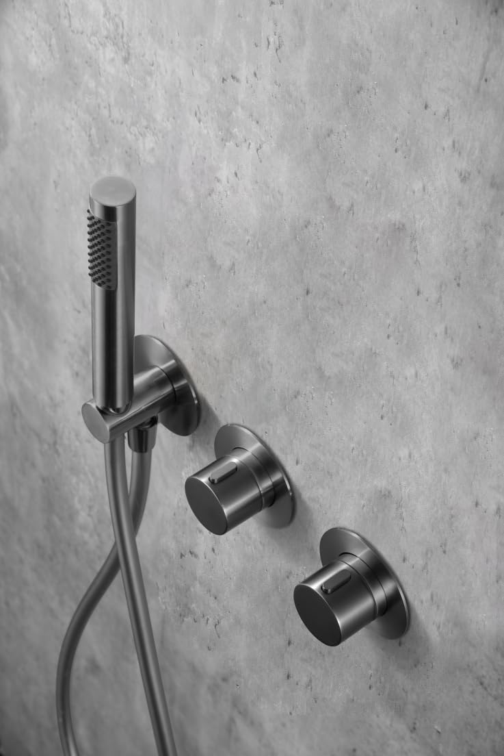 Ducha Empotrada Termostática IMEX Assen GTA052/BGM Black Gun Metal Ø25 cm