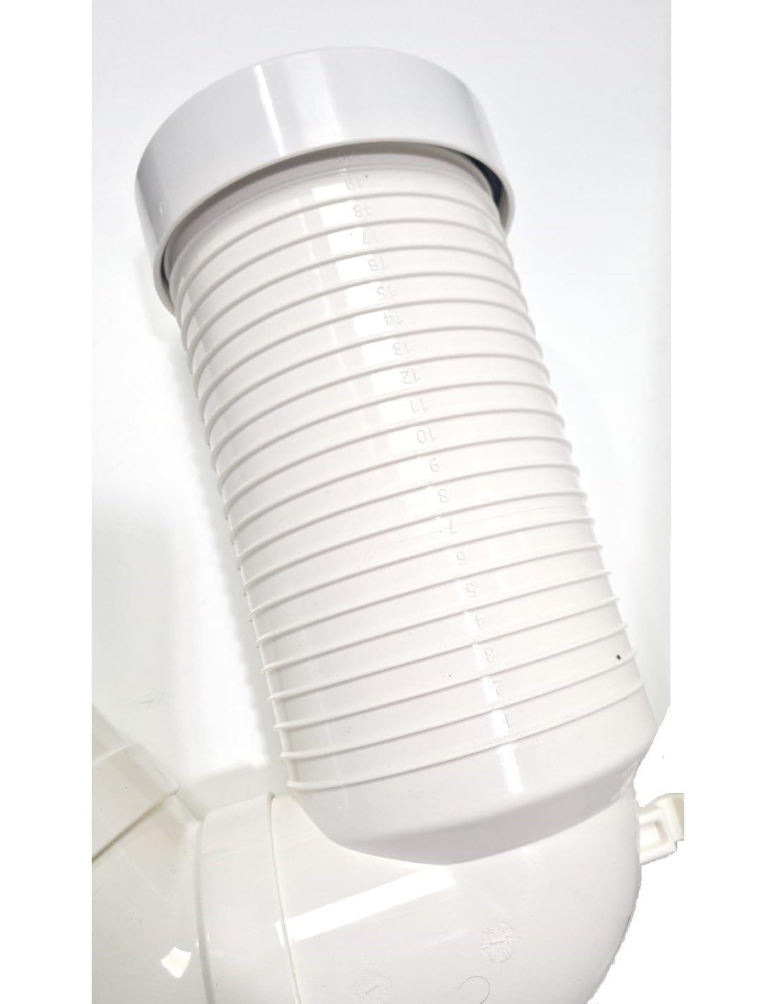Manguito WC Acodado Recortable Dist. a Pared 21cm