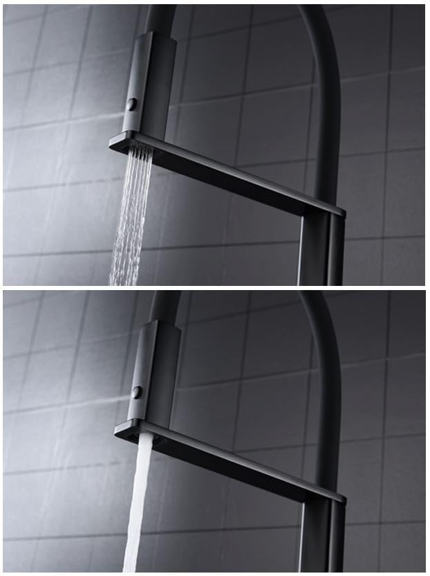 Grifo Cocina Flexible IMEX Menorca GCE019 Negro Mate