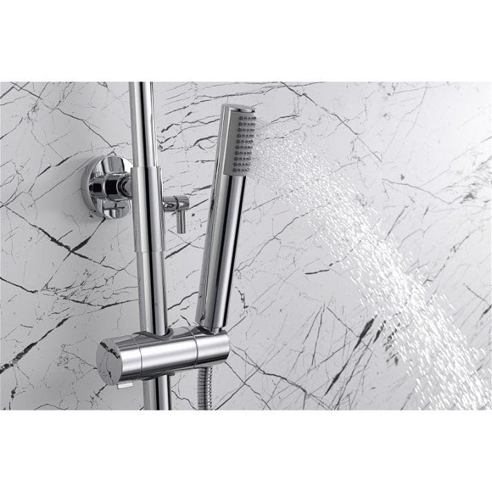 Imex - Conjunto de Bañera Telescópico Termostático Line BTD038-B | Latón de alta calidad, Diseño moderno y funcional
