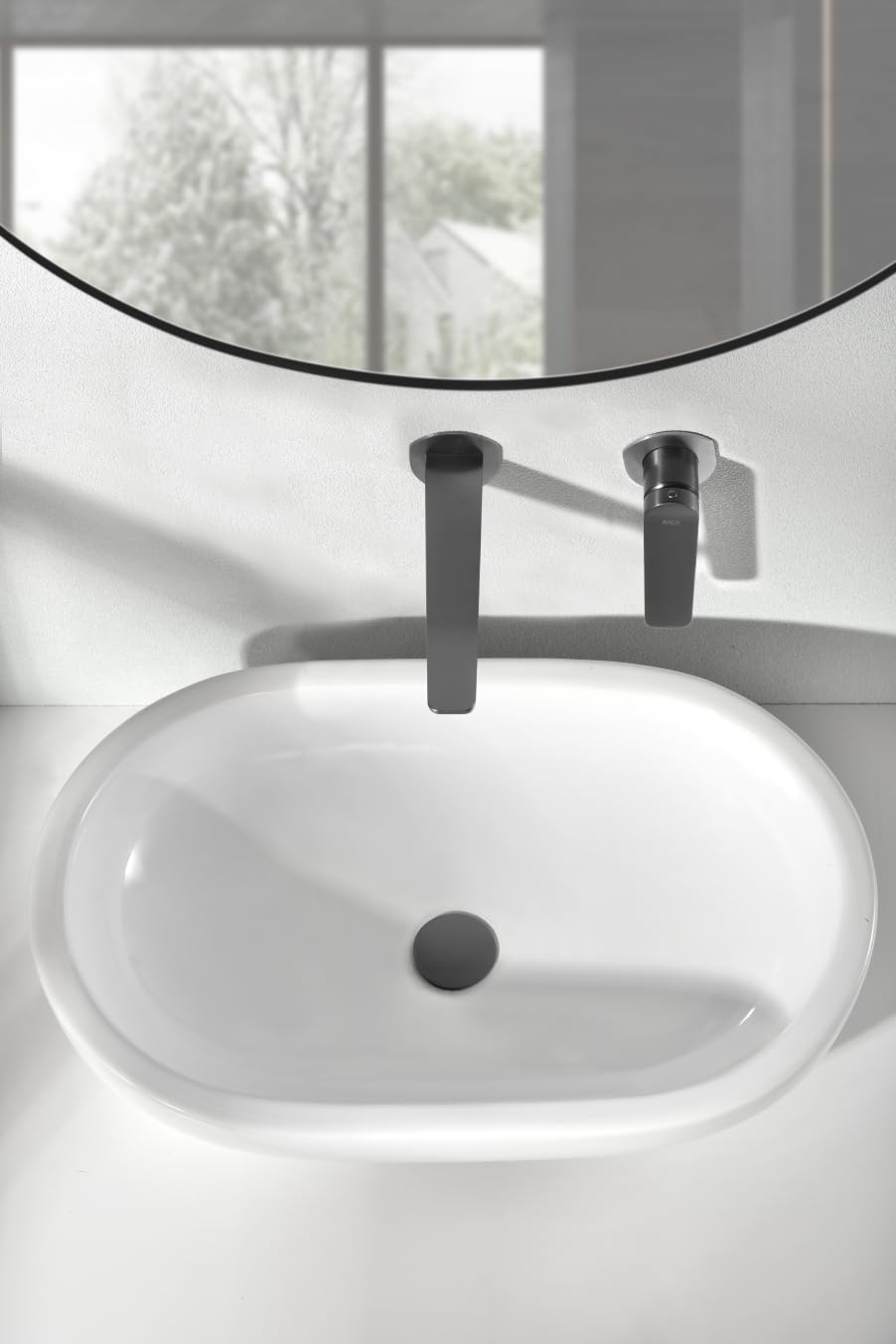 Grifo Lavabo Empotrado IMEX Nápoles Black Gun Metal PVD Monomando