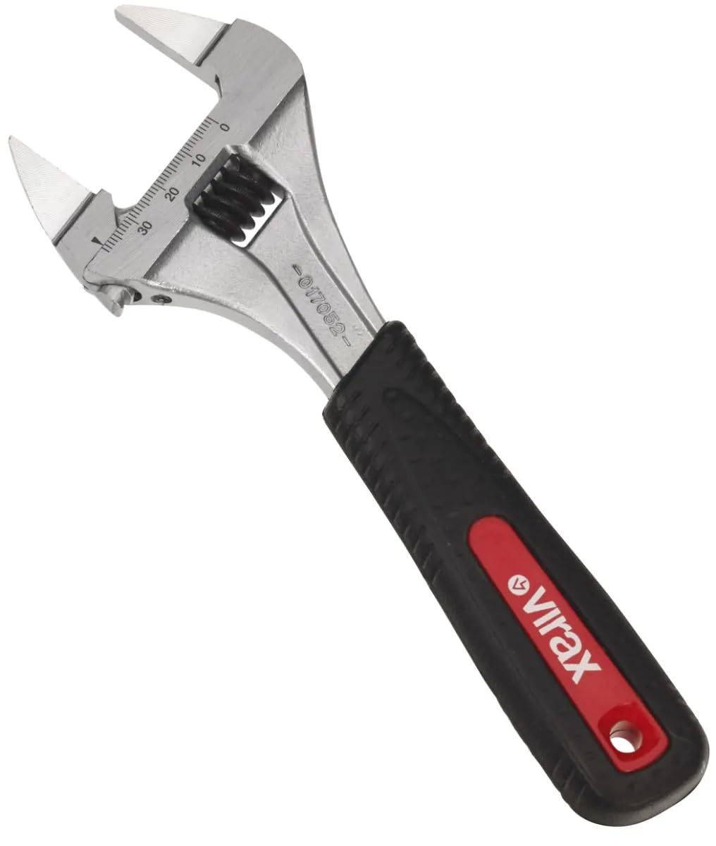 VIRAX clés à molette à ouverture extra large à mors fin L. 215 mm 8"-10"-12" - Clé de serrage