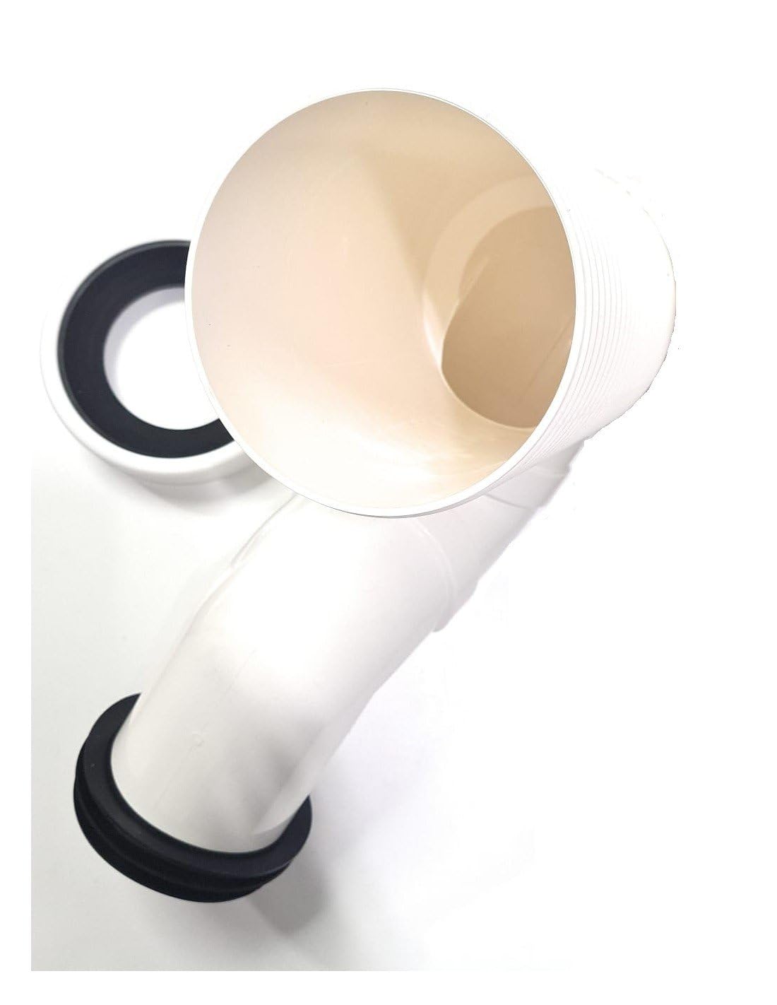 Manguito WC Acodado Recortable Dist. a Pared 21cm