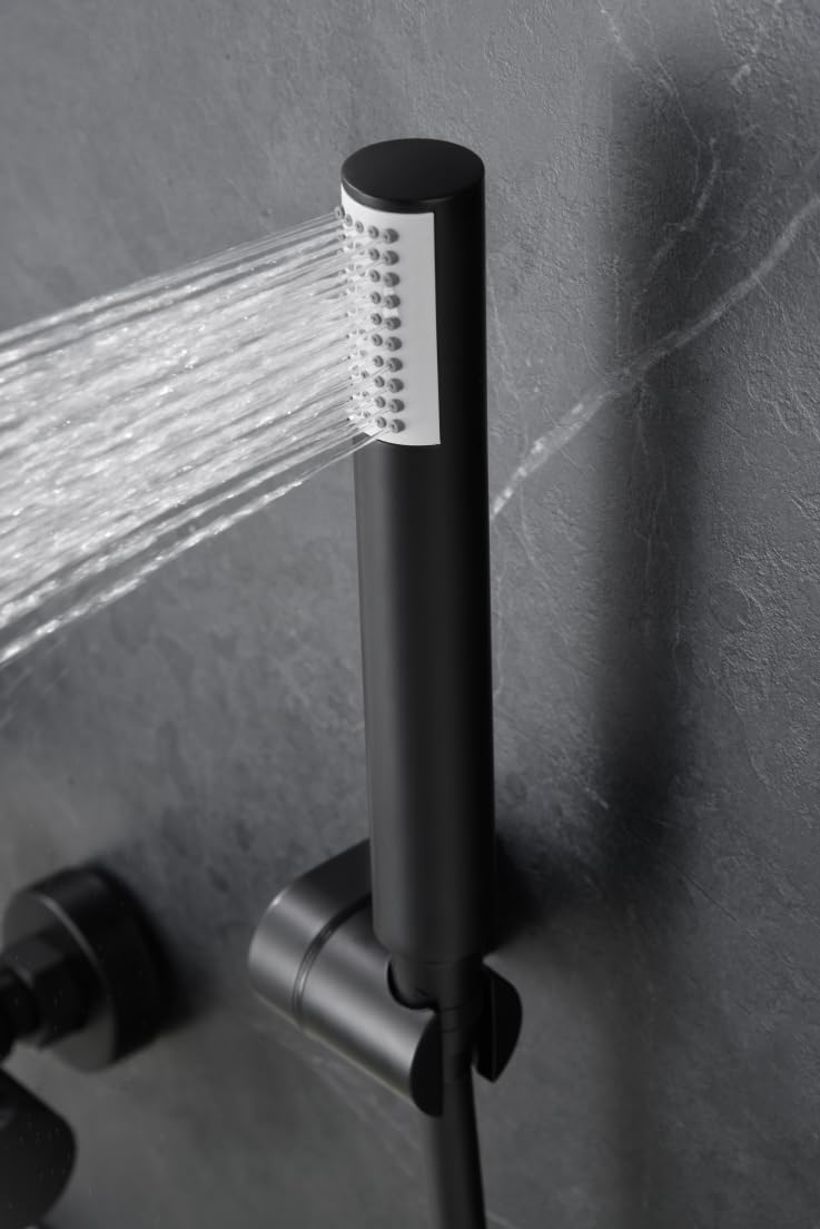 Grifo Baño Ducha IMEX Génova BTG053-4NG Negro Mate