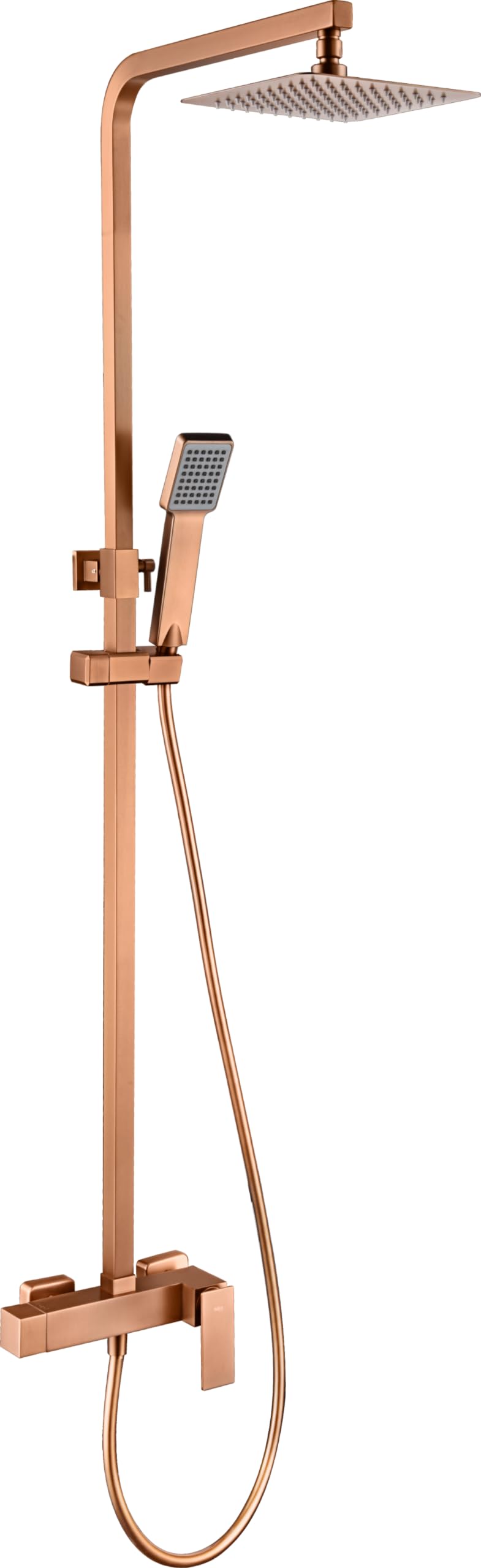 Imex - Conjunto de Ducha Monomando Pisa BDP048/ORC | Oro rosa cepillado, Latón de alta calidad, Diseño moderno
