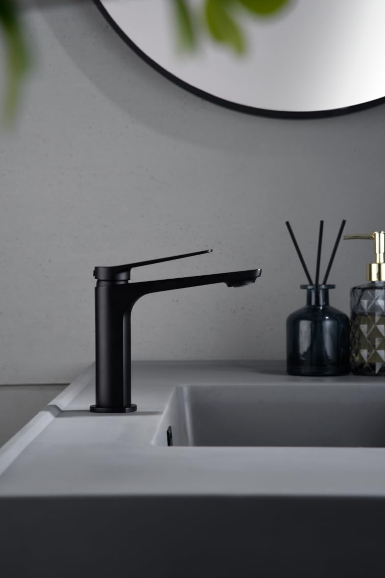 Grifo Lavabo IMEX Nápoles BDN047-1NG Negro Mate