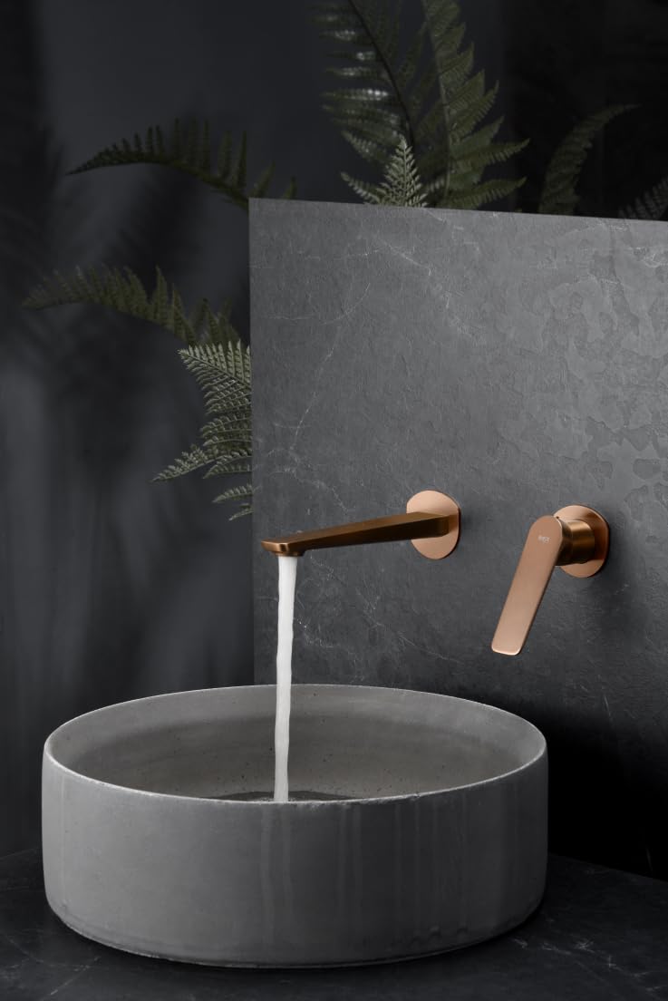 Grifo Lavabo Empotrado IMEX Nápoles GLN047/ORC Oro Rosa Cepillado PVD