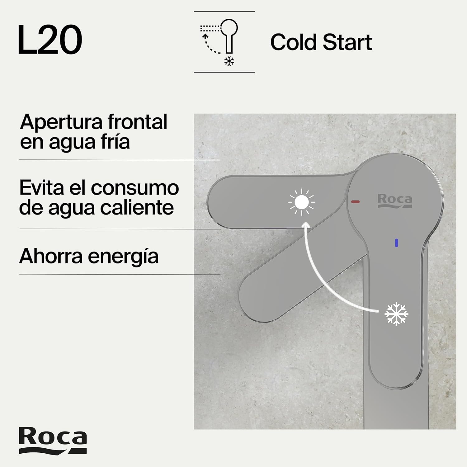 Grifo Lavabo ROCA L20 A5A3K09C00 Cromado