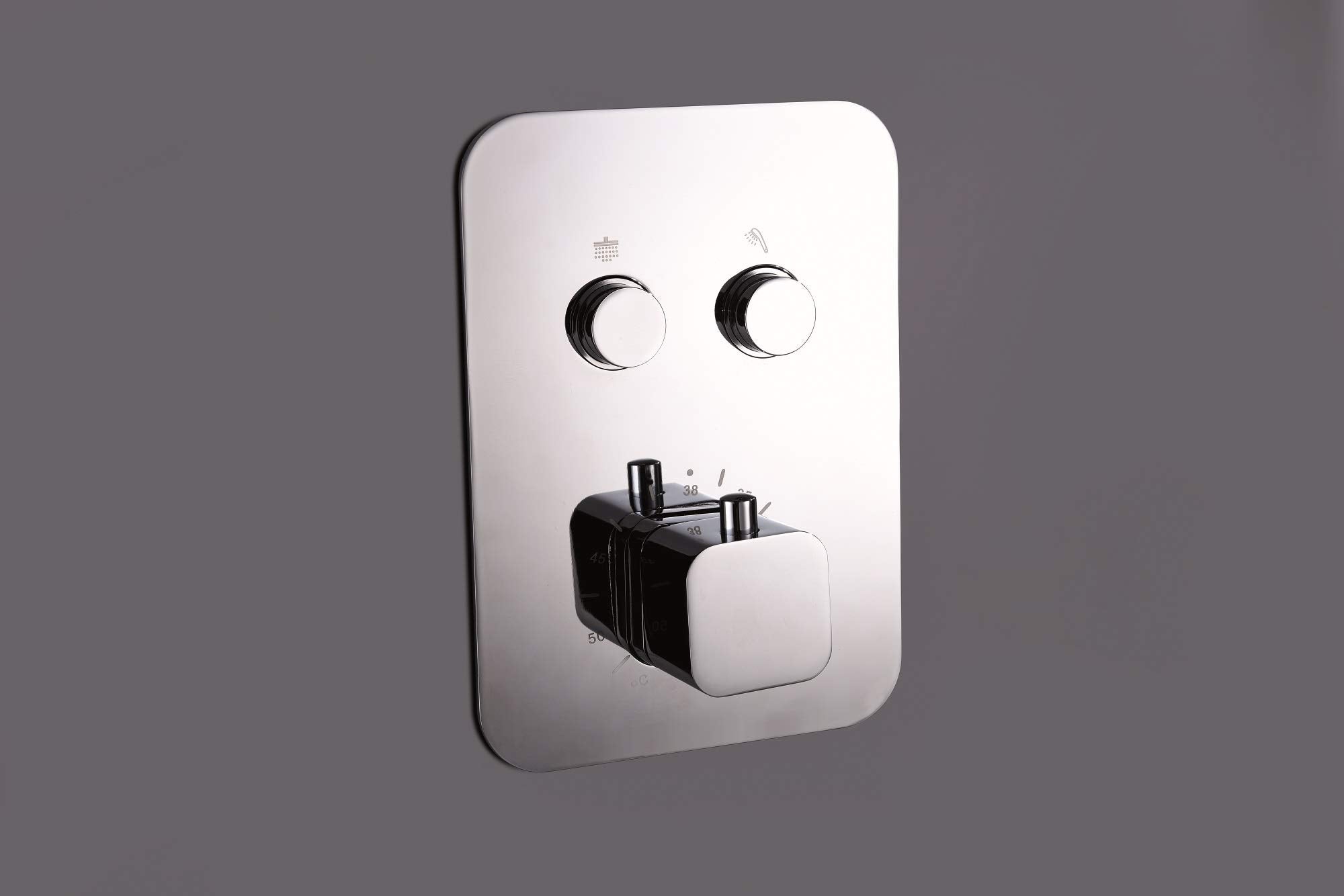 Imex - Conjunto de Ducha Termostático Empotrado Madeira GTM021 | Latón de alta calidad, Diseño moderno y funcional