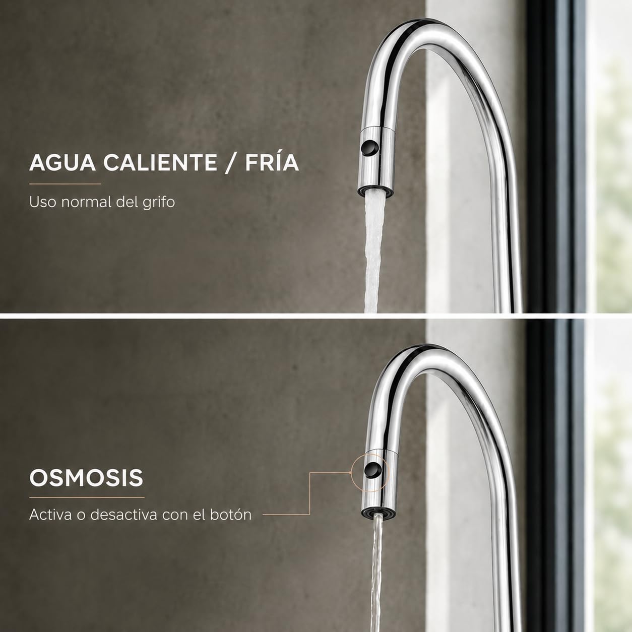Grifo Cocina Extraíble IMEX Lazio GOS006 Cromo