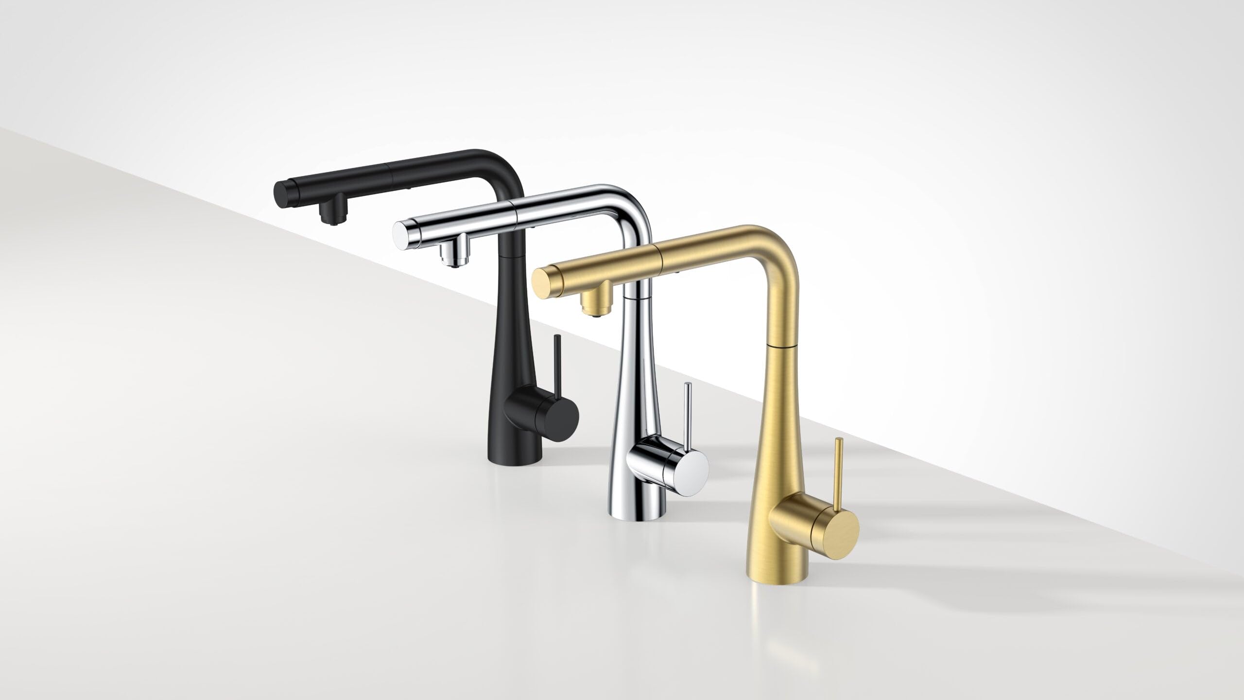 Grifo Cocina para Ósmosis IMEX Split GOS005 NG Negro Mate