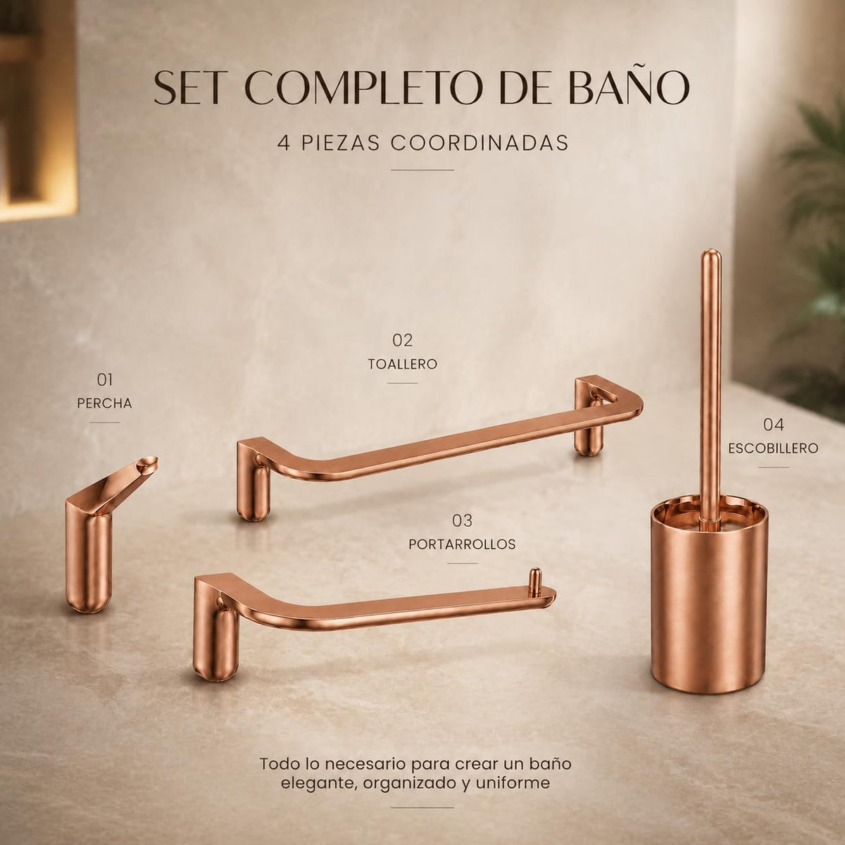 Conjunto de accesorios de baño Aura Medimex