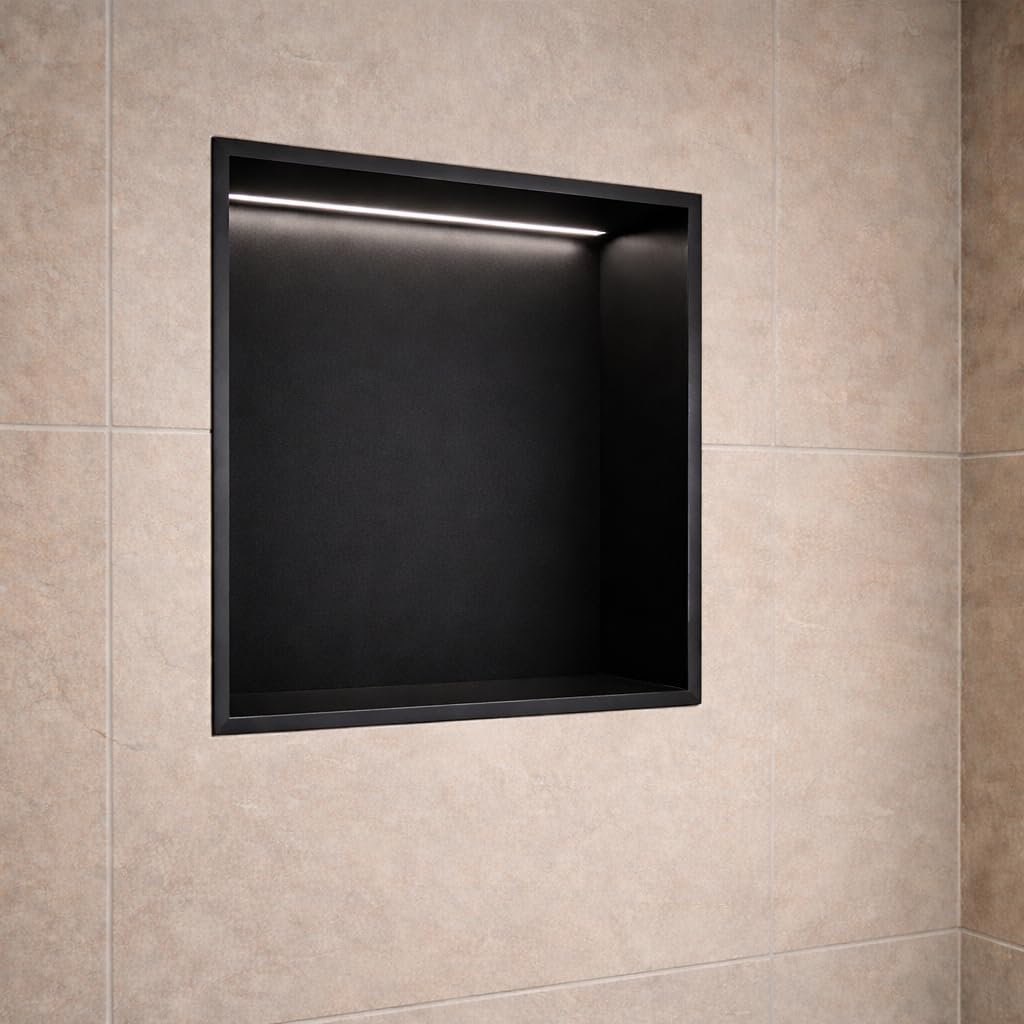 Hornacina Ducha Medimex HOR004 Negro Mate 33x33