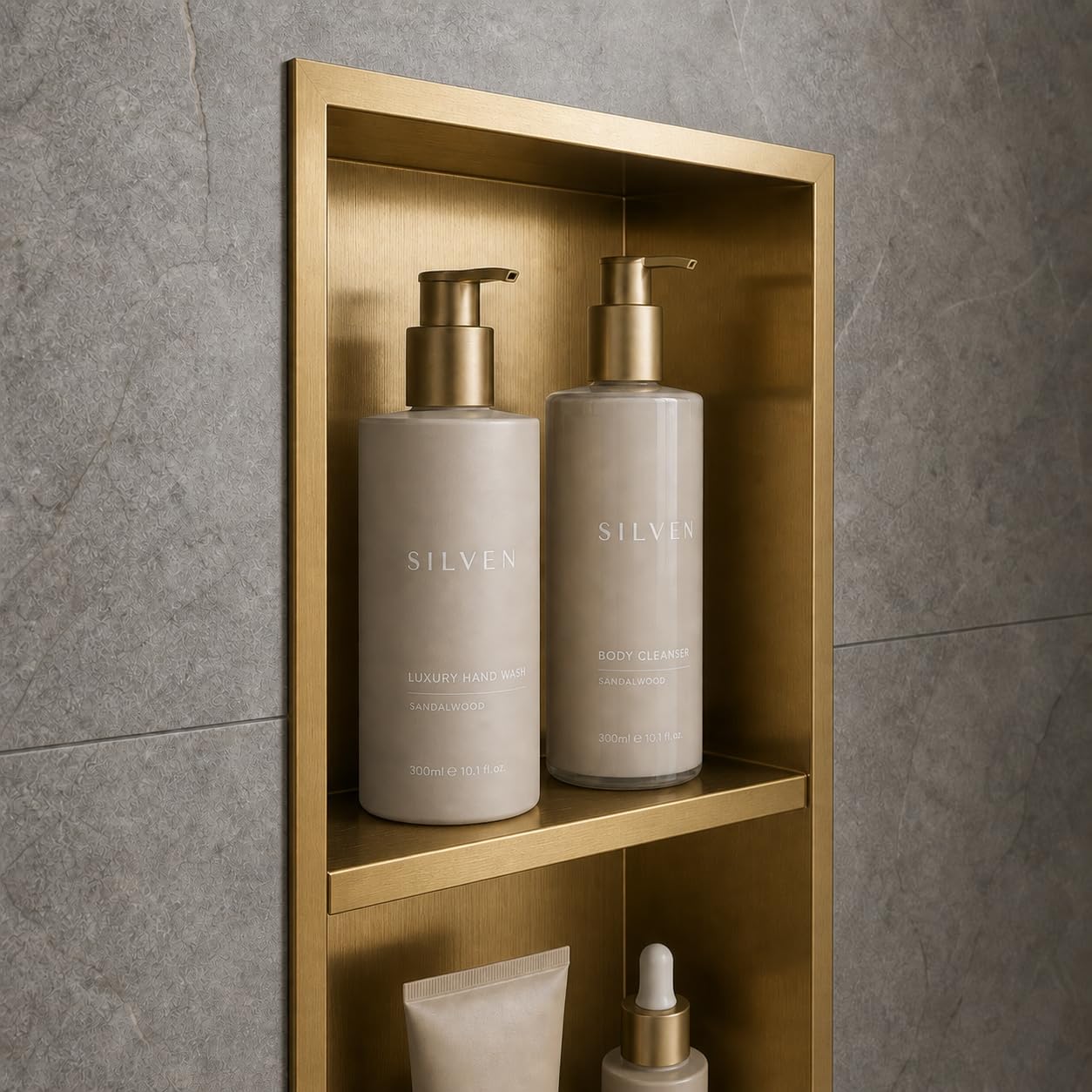 Hornacina Ducha MEDIMEX Artic HOR003 Oro Cepillado 33x63