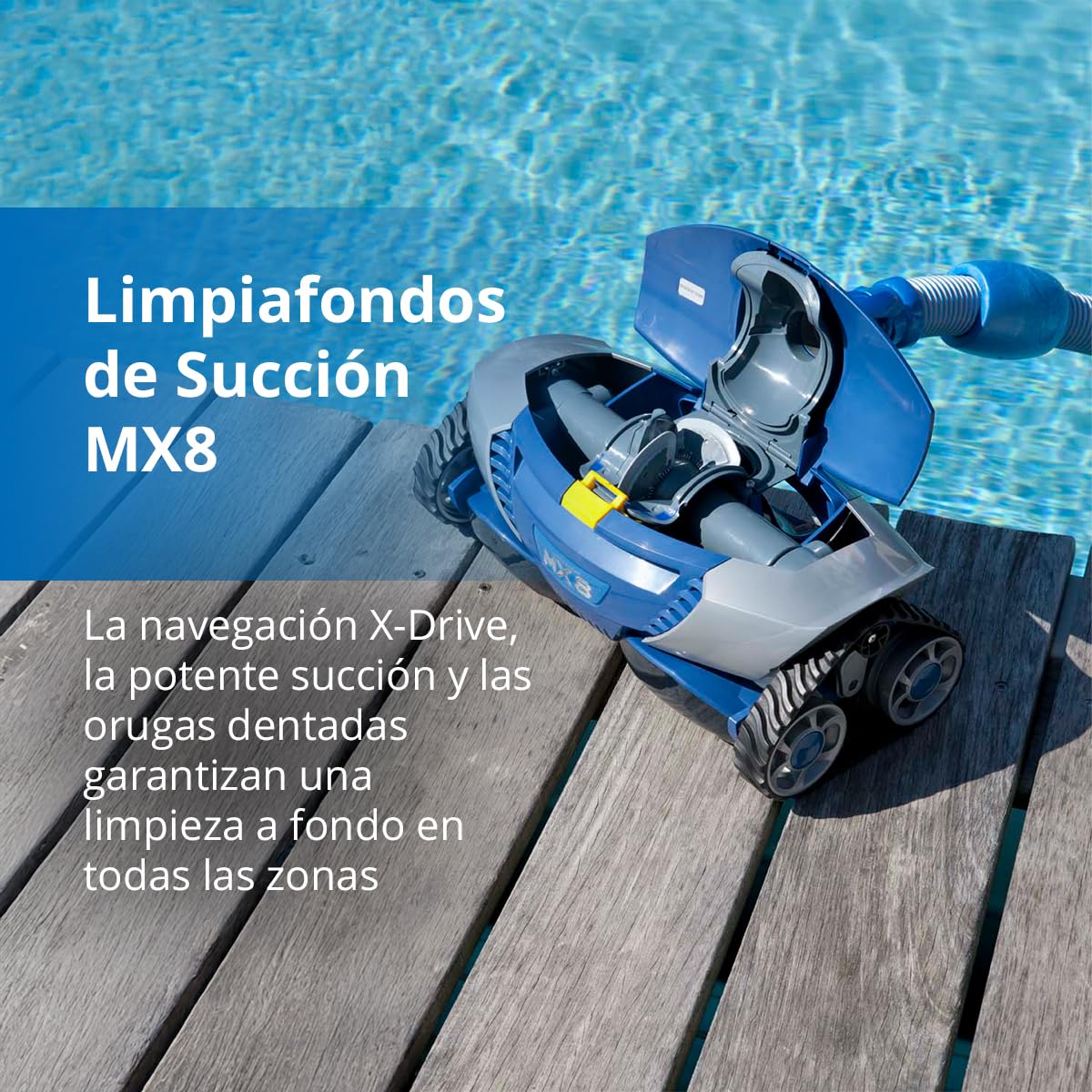 Zodiac W70668 MX8, Limpiafondos hidráulico para piscinas enterradas de hasta 12 x 6 m