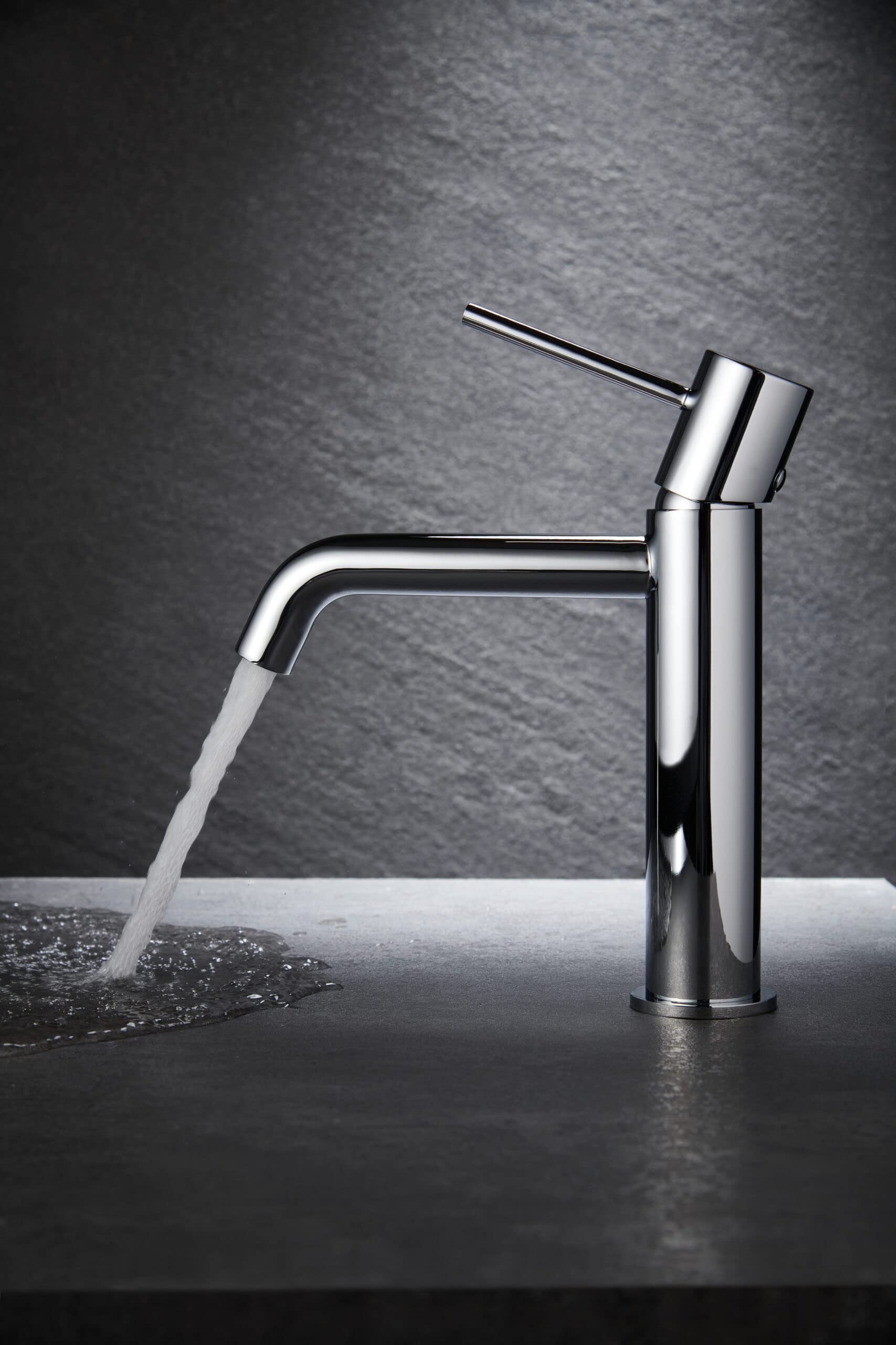 Imex - Grifo Monomando para Lavabo Monza BDM039-1 | Cromo, Cartucho cerámico Ø26 mm, Flexos 3/8”