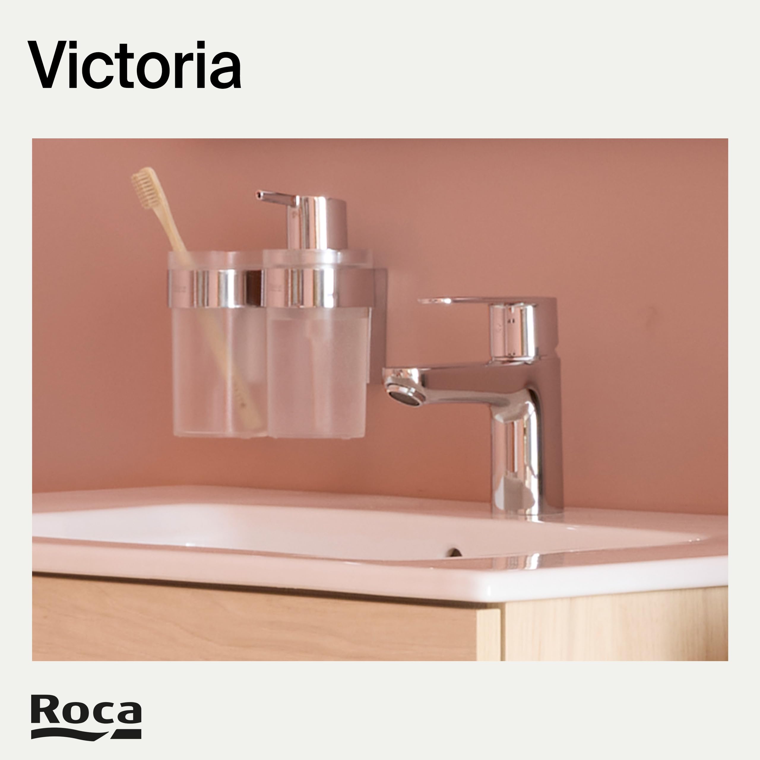 Roca Victoria Plus Grifería para lavabo con tecnología ColdStart