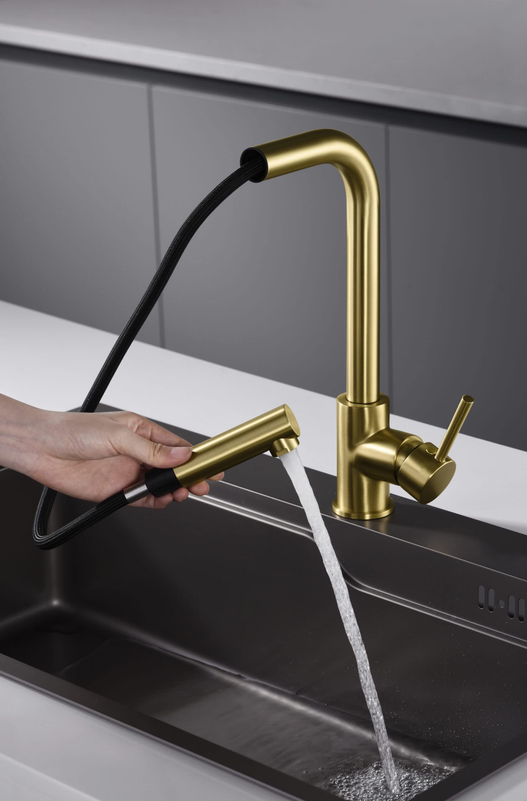 Grifo Cocina IMEX Malta GCE006/OC Oro Cepillado