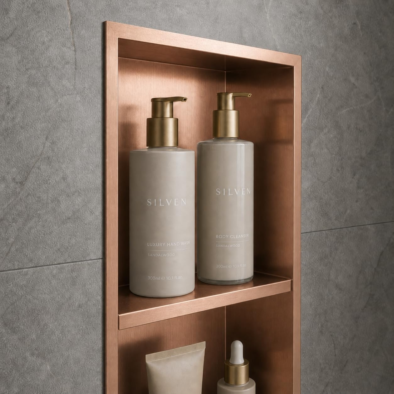 Hornacina Ducha MEDIMEX Artic HOR003 Oro Rosa Cepillado 33x63