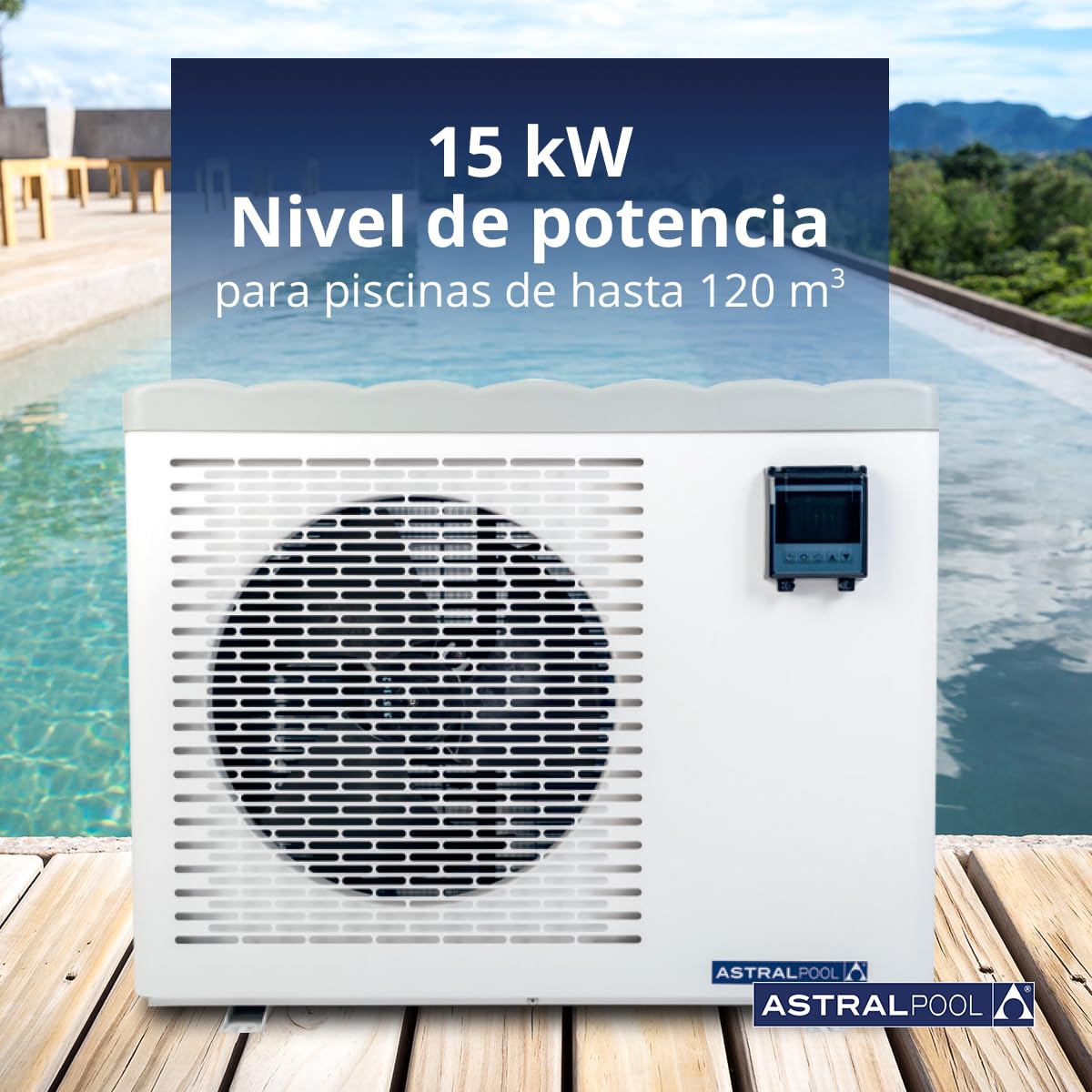 Eco Elyo Bomba de calor para piscina - Calentador de piscina - 6 niveles de potencia  - Astralpool
